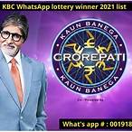 kbc lottery winner 2021 list whatsapp number